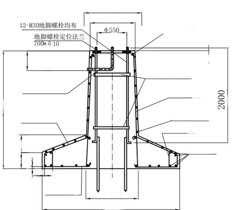 二十米高杆灯基础图