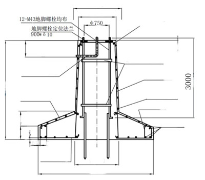 三十米高杆灯基础图